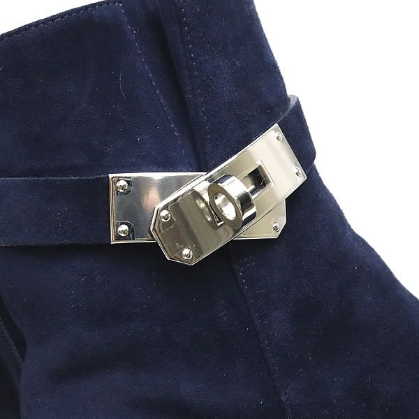 広尾店】エルメス HERMES ネオ ショートブーツ ケリー金具 スエード