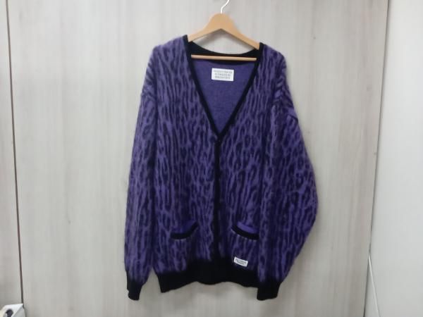 WACKO MARIA ワコマリア 22ss Leopard Mohair Knit Cardigan Purple