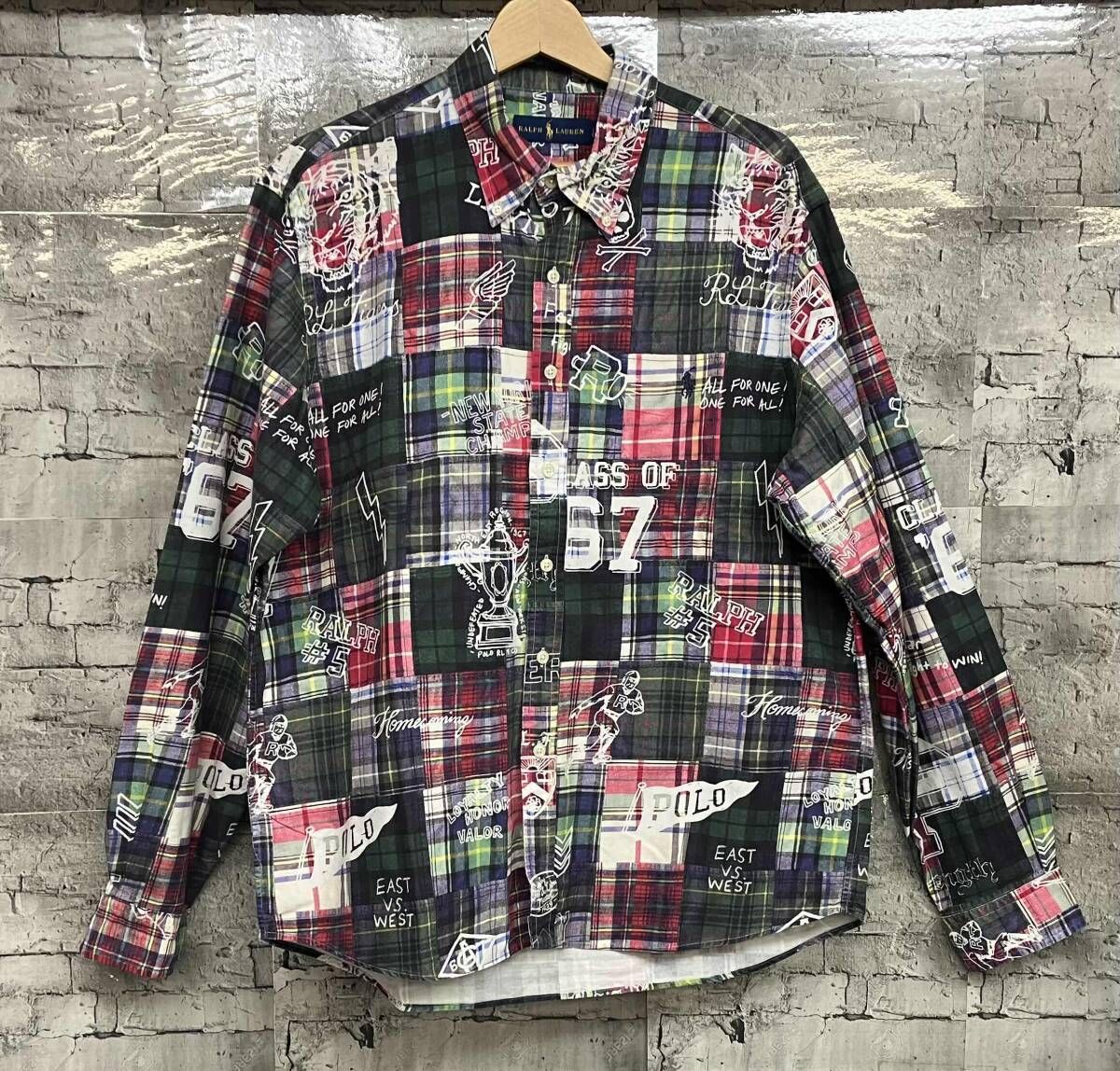 RALPH LAUREN ラルフローレン Patchwork パッチワークデザイン マルチ