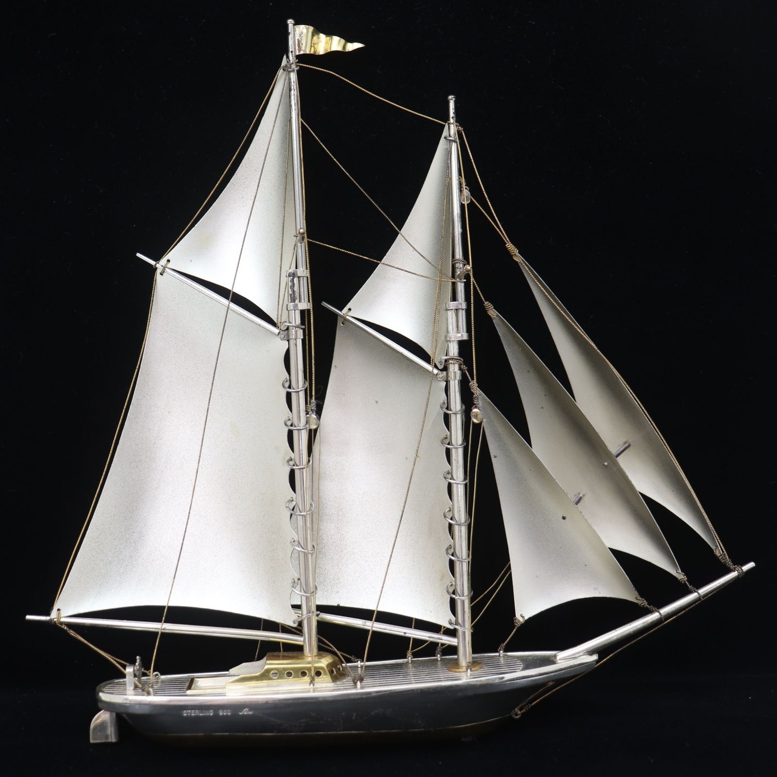 sterling 960 seki 銀製ヨット　銀 ITYEBNOG4VAS SEKI 関武比古 関工芸 STERLING 960 刻印 銀製 ヨット