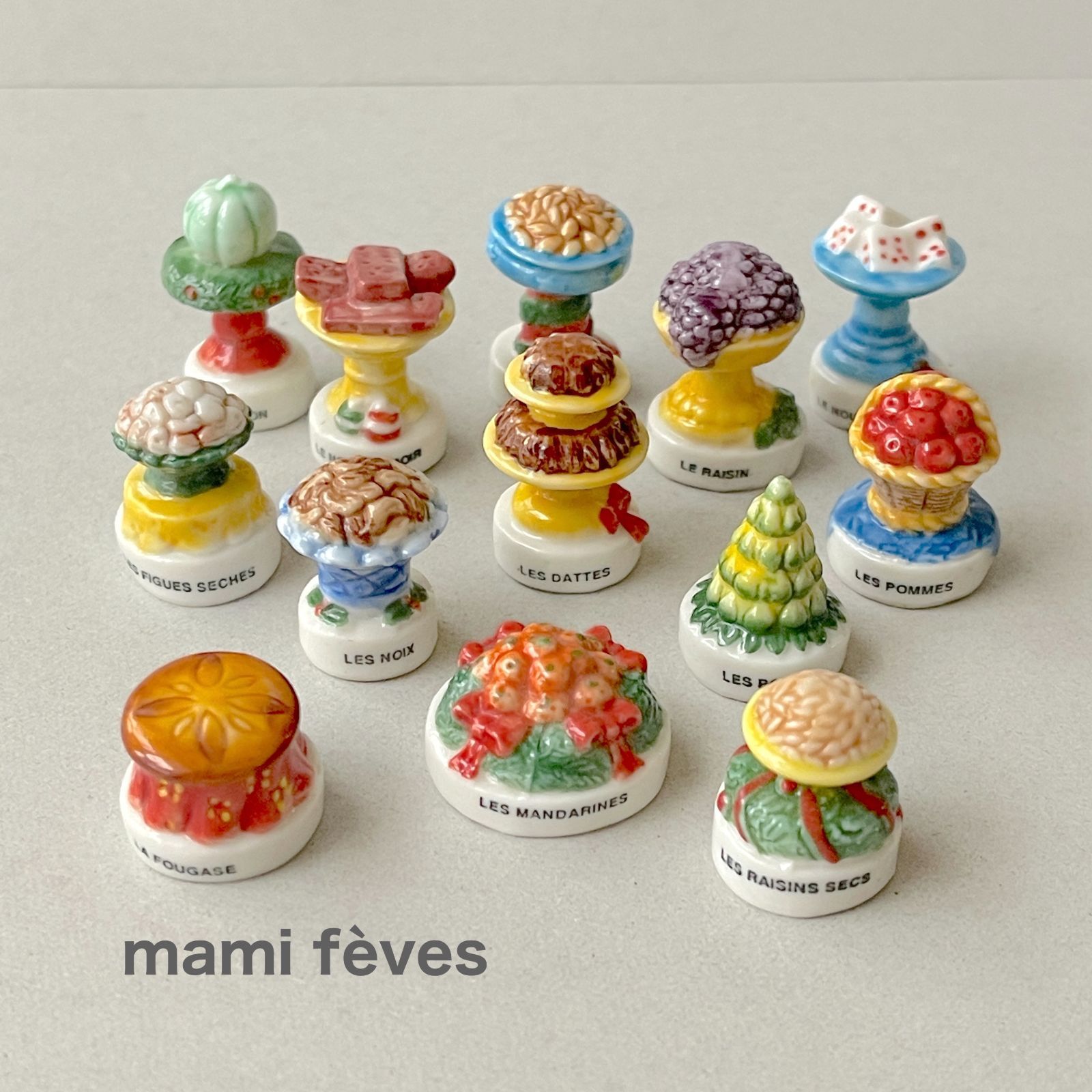 フェーヴ プロヴァンスの13の デザート フランス フェーブ ミニチュア陶器