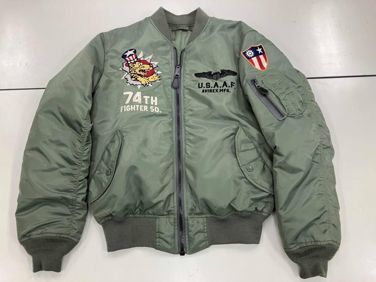 AVIREX ジャケット カーキ アヴィレックス MAｰ1 74th Fighter SQ