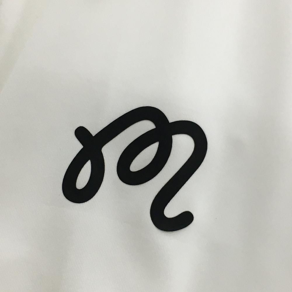 マルボン 長袖ハイネックシャツ 白×黒 ハーフジップ 韓国モデル