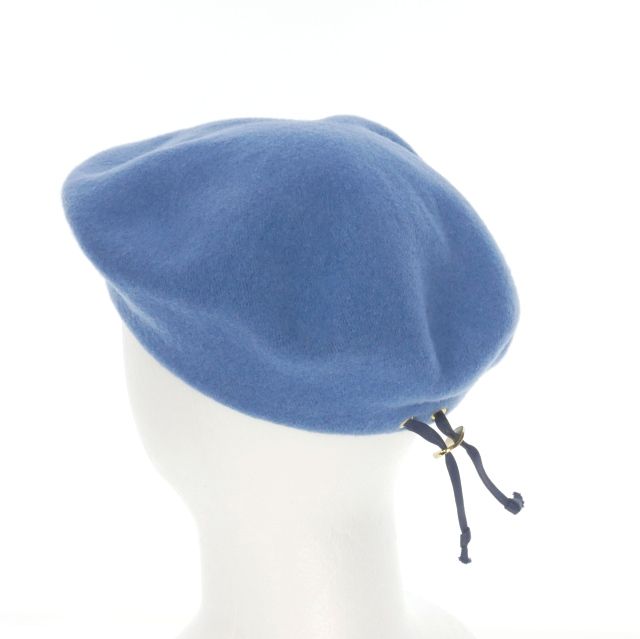 キジマタカユキ WOOL KNIT BERET ウールニット ベレー帽 帽子 F ブルー 青 EW 019 A
