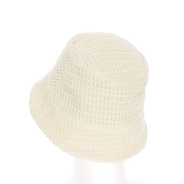 メゾンドリリス La Maison de Lyllis BELL ケーブル編み バケットハット 帽子 51 5 アイボリー 白 2241002