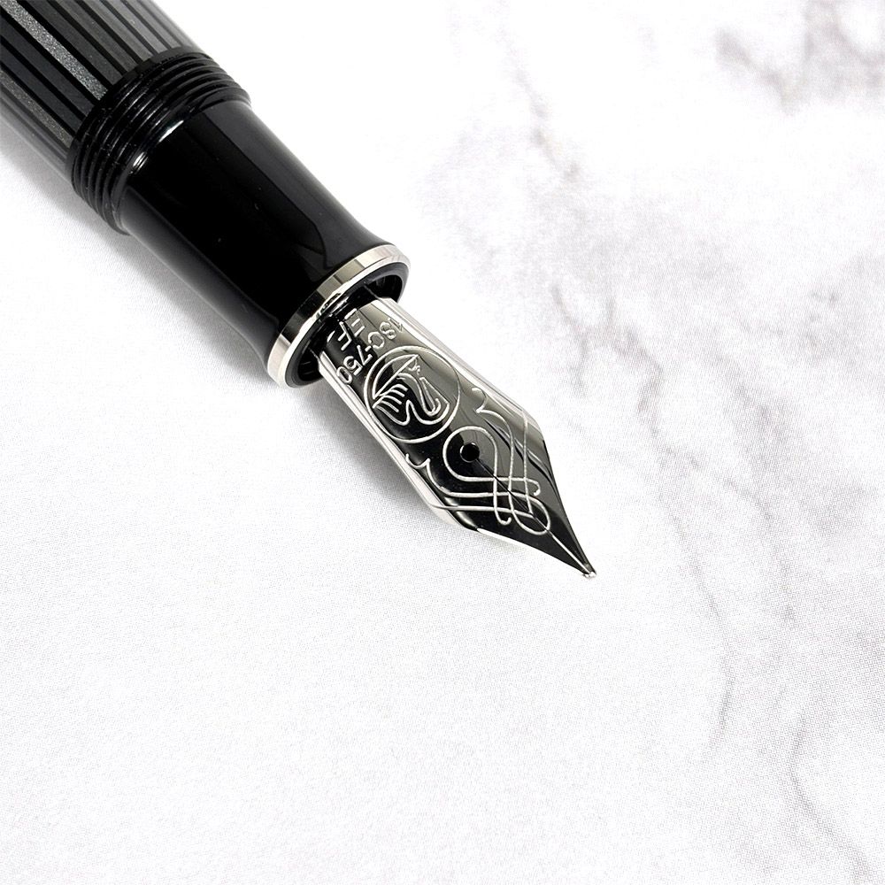  ペリカン 万年筆 吸入式 スーベレーン M 805 ブラック ストライプ EF 細字 957654 筆記具 万年筆 万年筆 インク