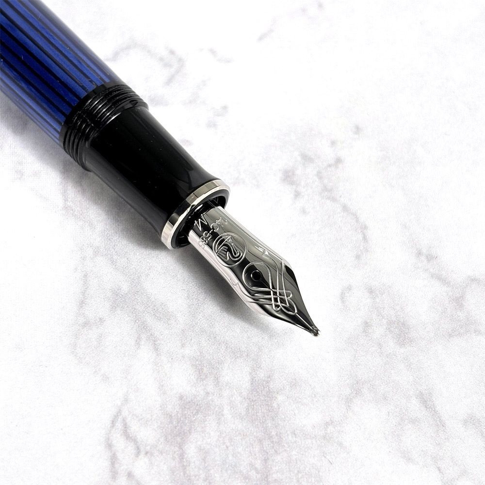 ペリカン 万年筆 吸入式 スーベレーン M405 ブルー ストライプ M 中字