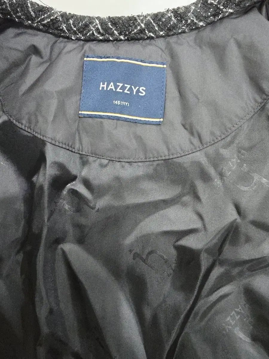  Hazzys Kids へジスキッズ ブラック キルティング ツイード ジャケット その他 ジャケット ブルゾン