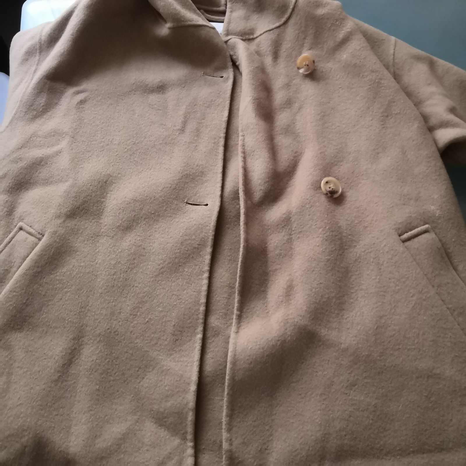 Whim Gazette ウィムガゼット フード付きウールコート キャメル - メルカリ