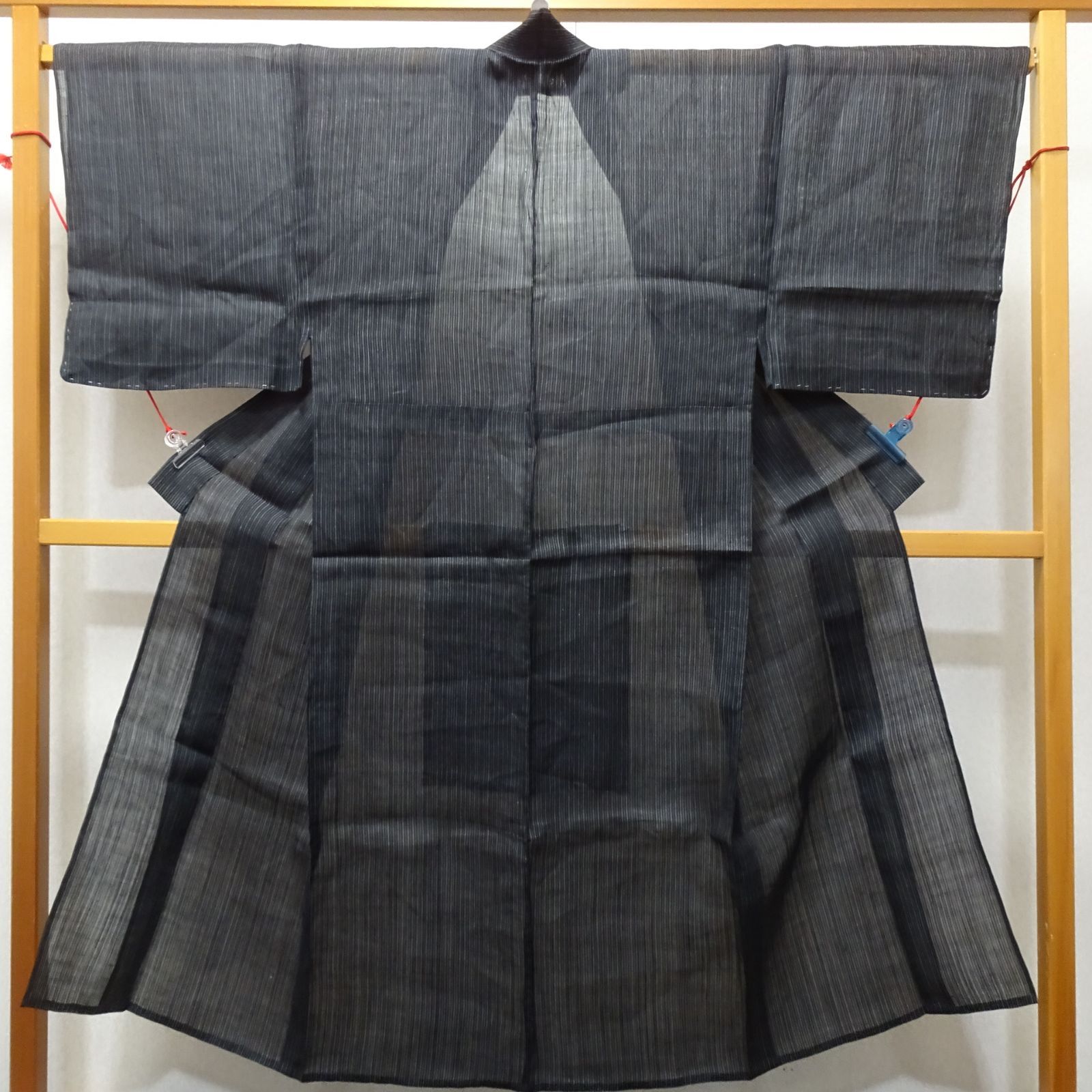 アンティーク 宮古上布 男着物 縞 232265