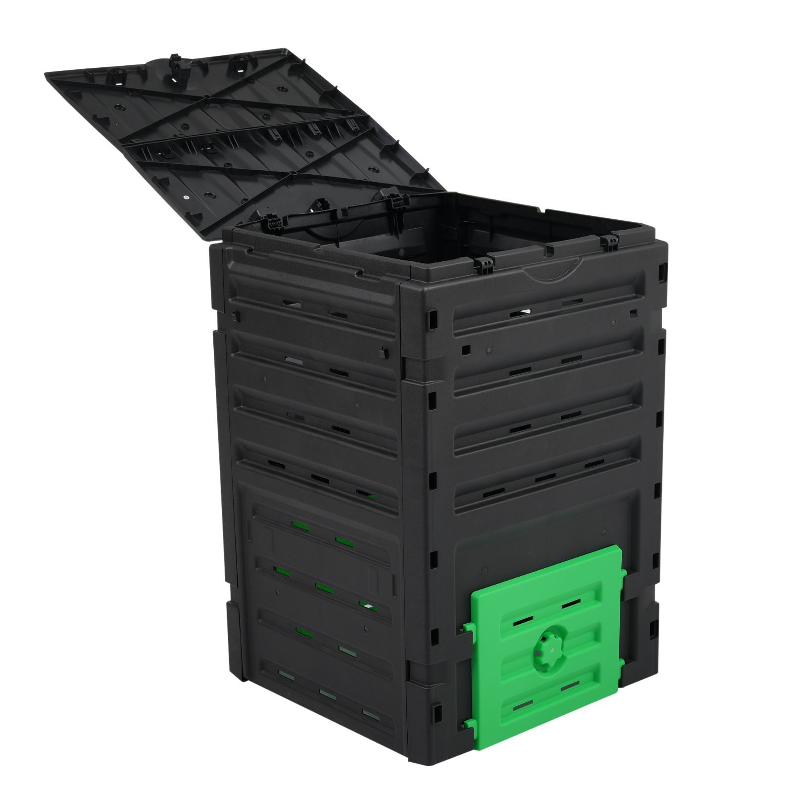 コンポスト屋外 大型 家庭用 大容量500 L 堆肥製造器 家庭菜園 堆肥コンポスター 有機肥料 園芸シート付 おしゃれ 生ごみ処理 落ち葉処理