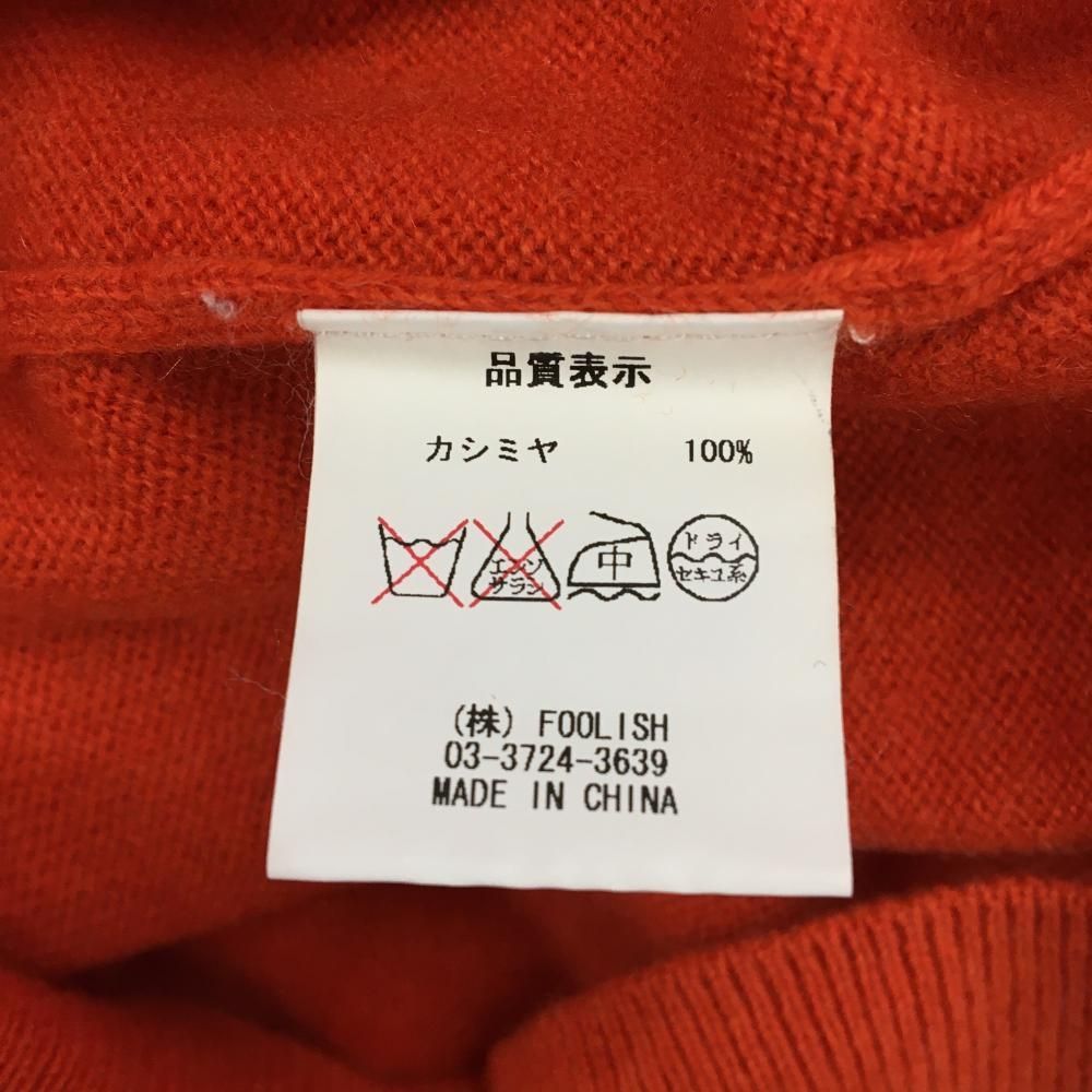 ラフアンドスウェル セーター オレンジ カシミヤ100% ニット メンズ M