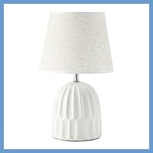 陶器製のテーブルライト シェード 布 W 25×D 25×H 42 cm 角度調整 No.751