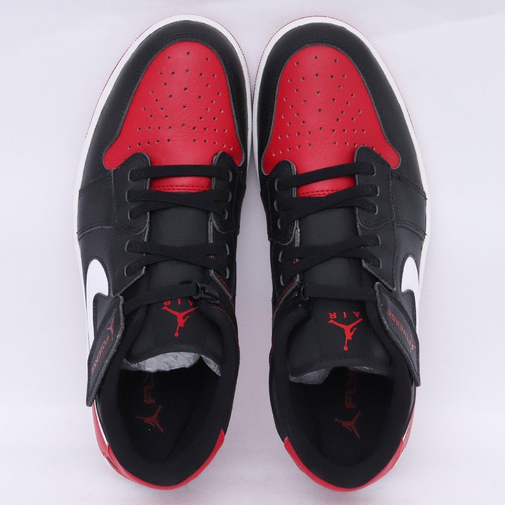 30cm NIKE Air Jordan 1 Low Flyease Black/White/Gym Red DM1206-066