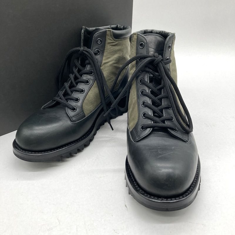 roar ロアー ミリタリーブーツ TENT BOOTS 17 FRQ 34 き レザー メンズ サイズ2 26 5 cm相当 ブラック カーキ 靴 B 15387