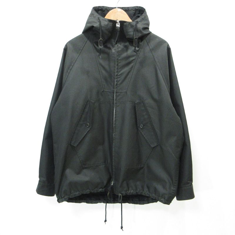 COMME des GARCONS コムデギャルソン コットンエステルフーデッドブルゾン 24 AW 長袖ジップパーカー HN J 015 ブラック サイズ M 108
