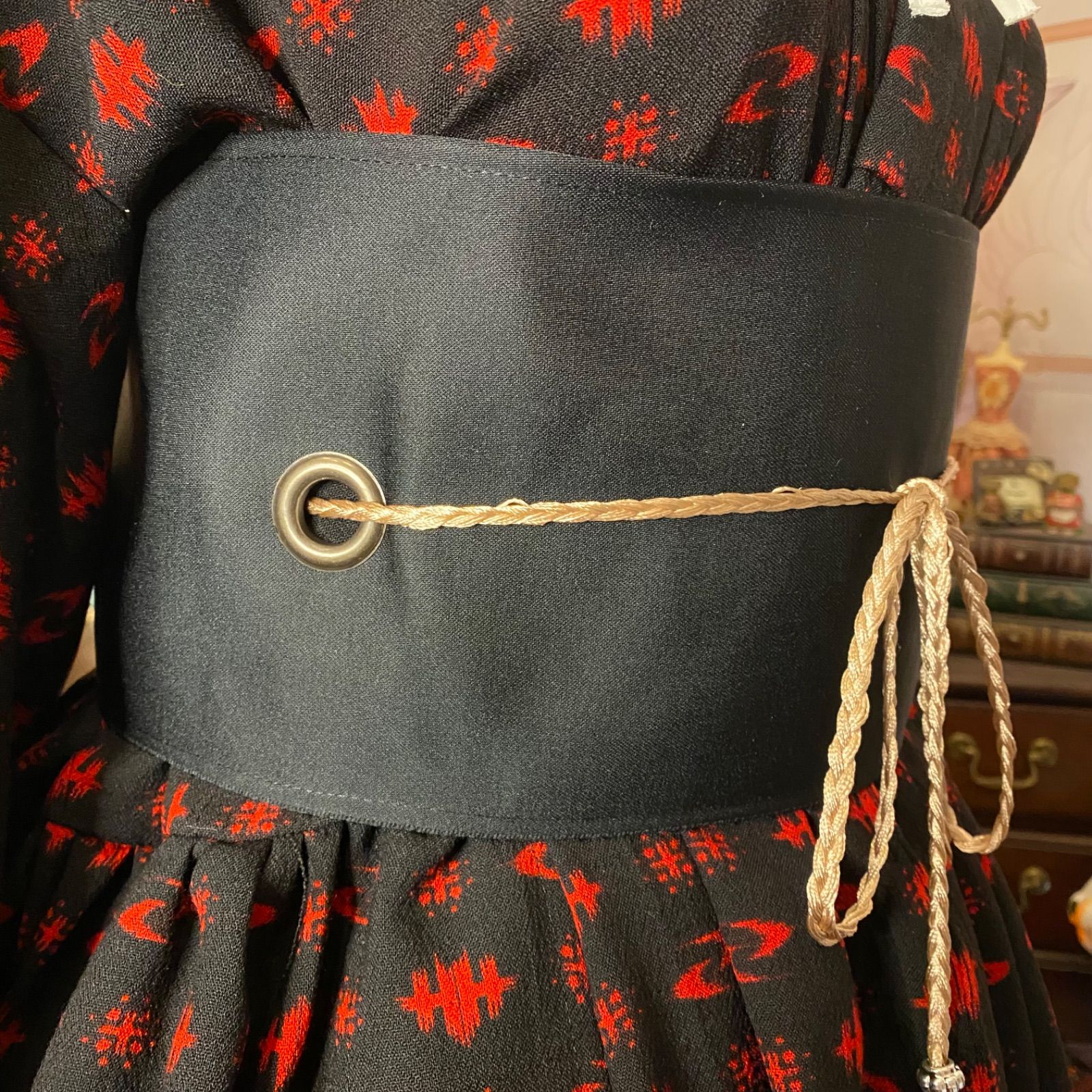 帯サッシュベルト付き ハンドメイド