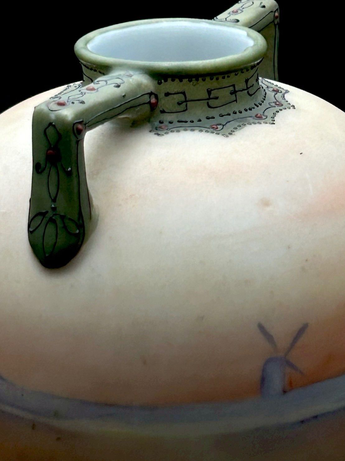 湖水の帆船 陶器