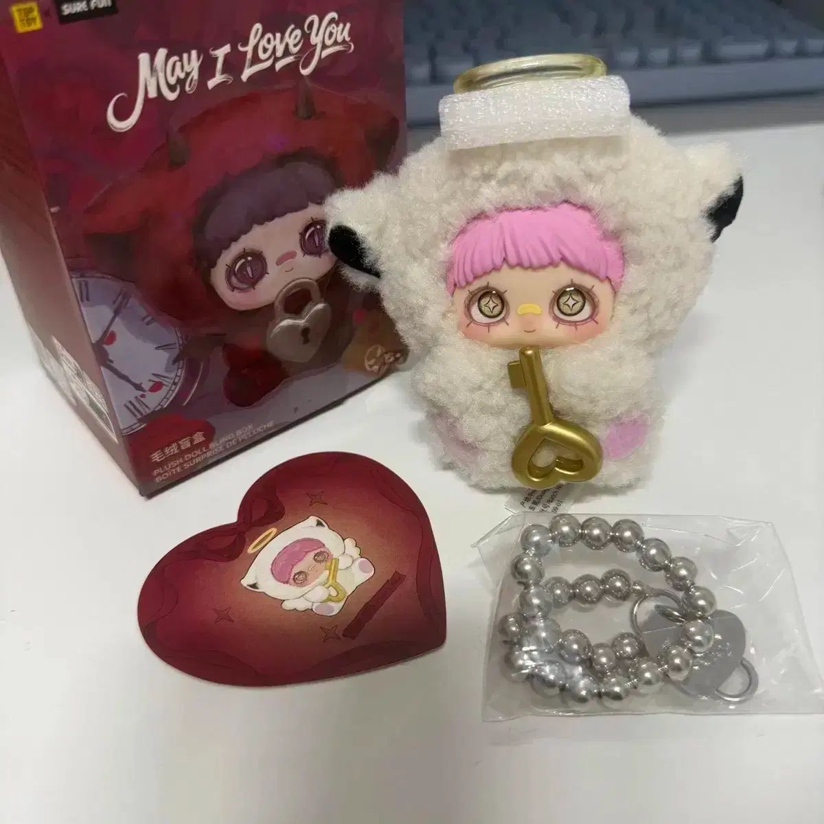 正規品 MAYMEI メイメイ ミニ ぬいぐるみキーホルダー - 天使