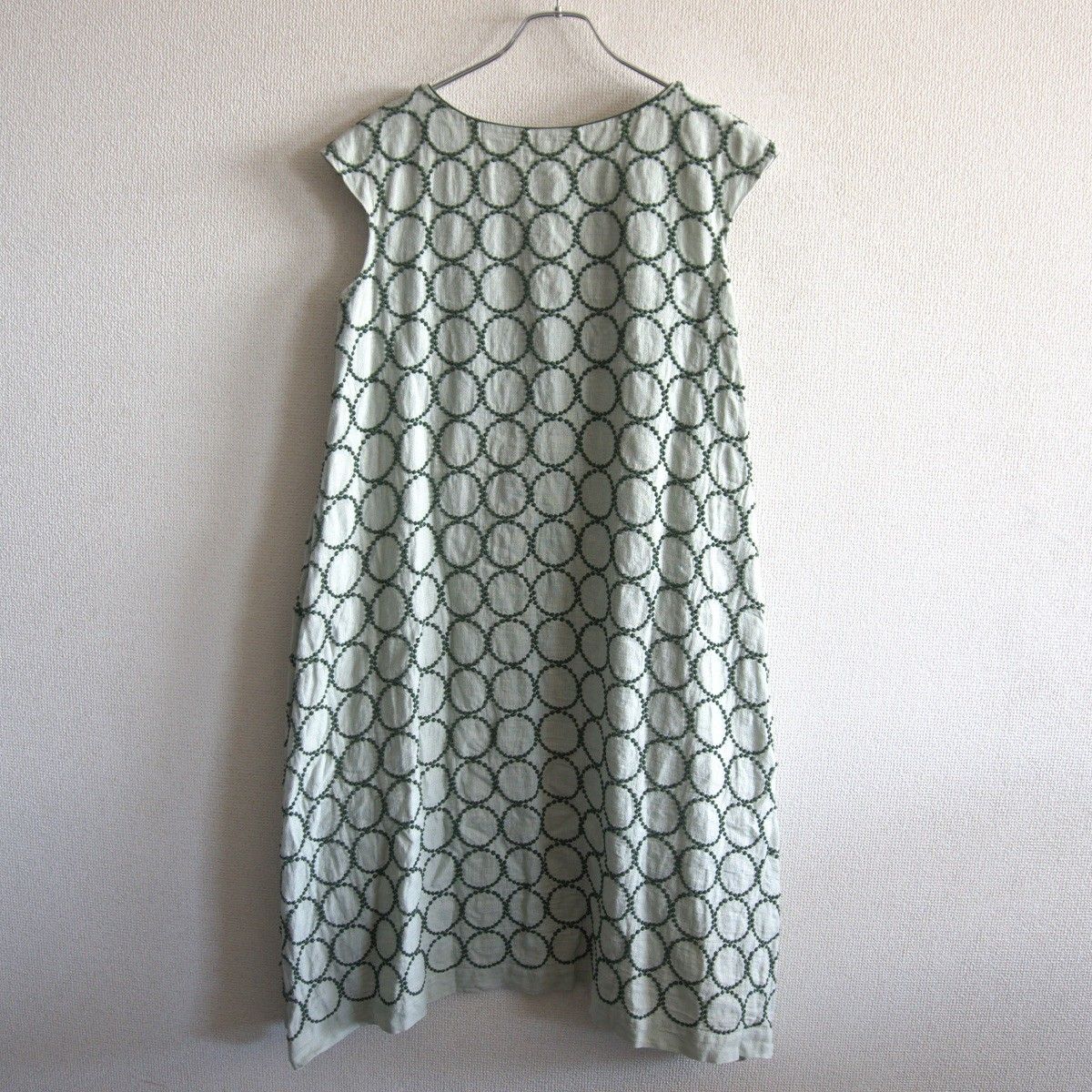 美品】mina perhonen 【tambourine リネン ノースリーブ ワンピース