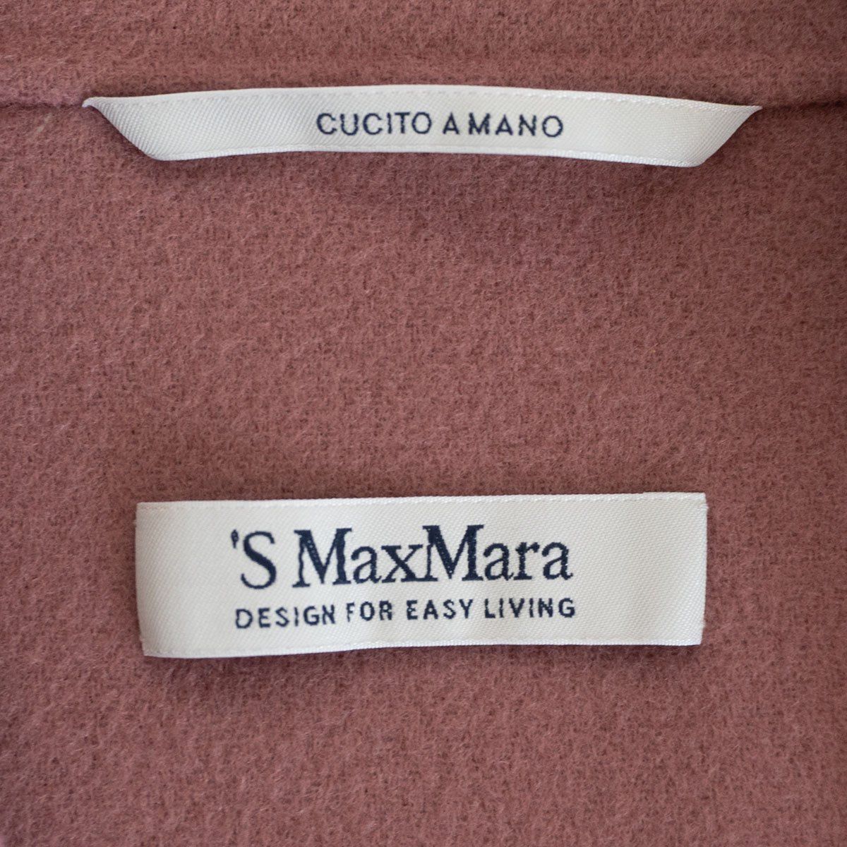 最高級】 S MAX MARA CUCITO A MANO 【ベルテッド リバーコート】34 