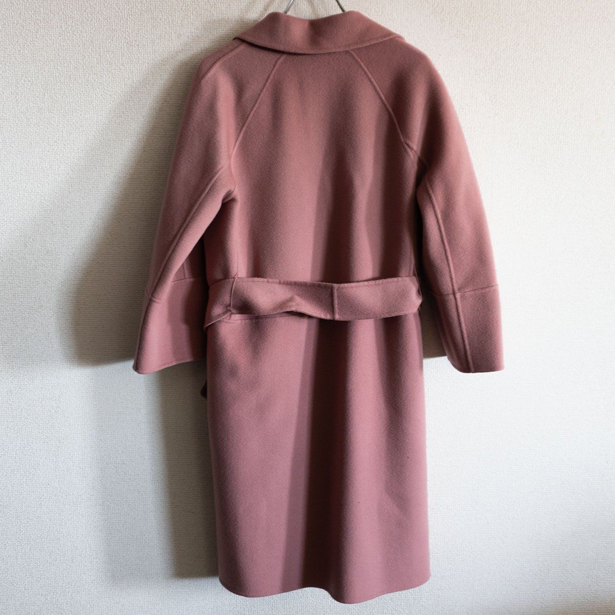 最高級】 S MAX MARA CUCITO A MANO 【ベルテッド リバーコート】34