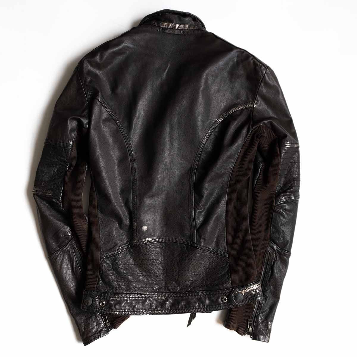希少】14th addiction【ゴートスキン ライダースジャケット】レザー