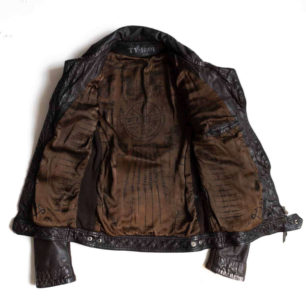 希少】14th addiction【ゴートスキン ライダースジャケット】レザー
