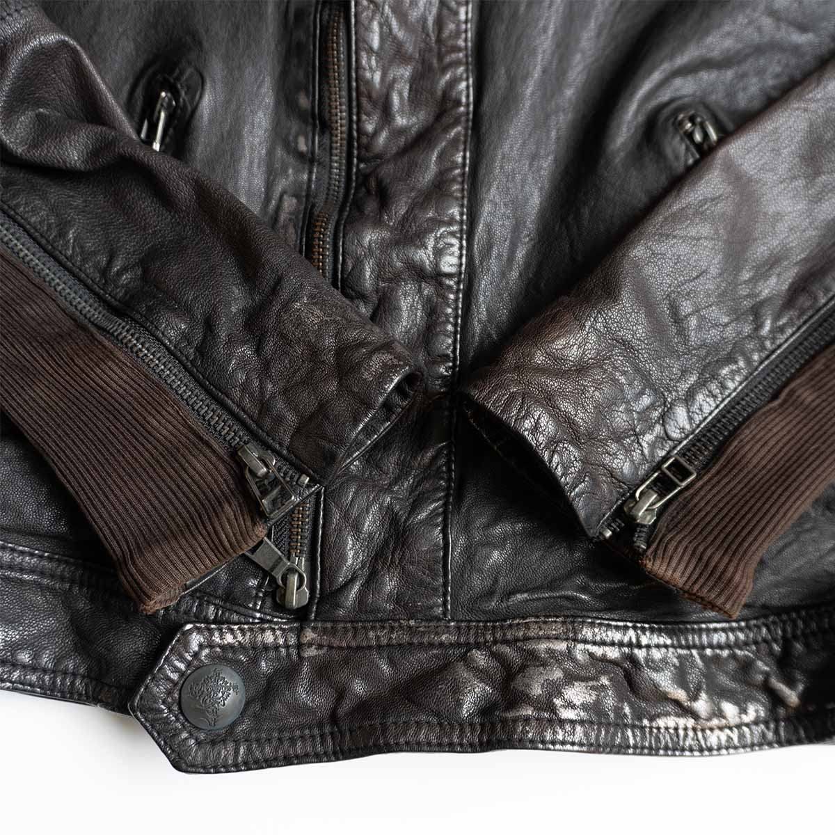 希少】14th addiction【ゴートスキン ライダースジャケット】レザー