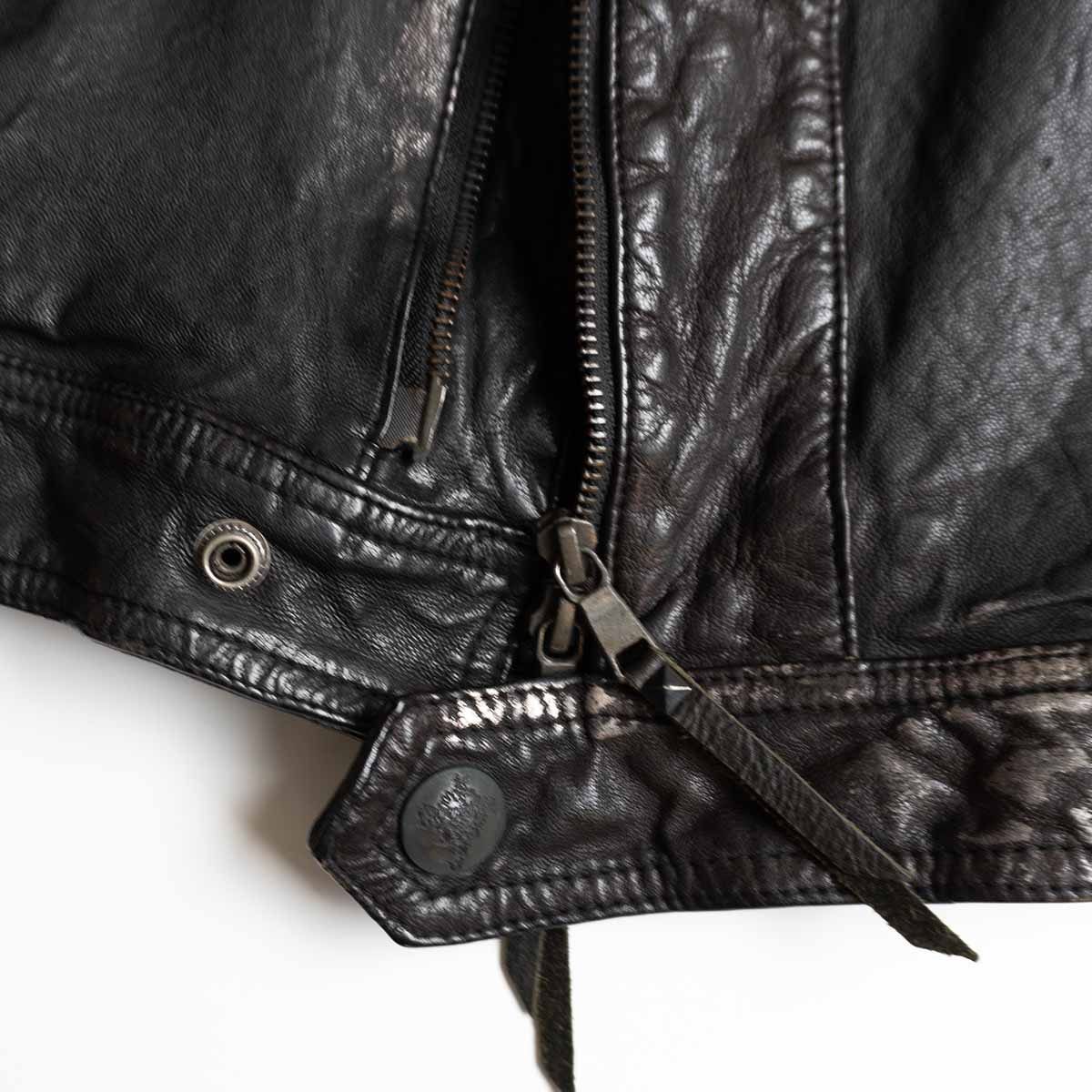 希少】14th addiction【ゴートスキン ライダースジャケット】レザー
