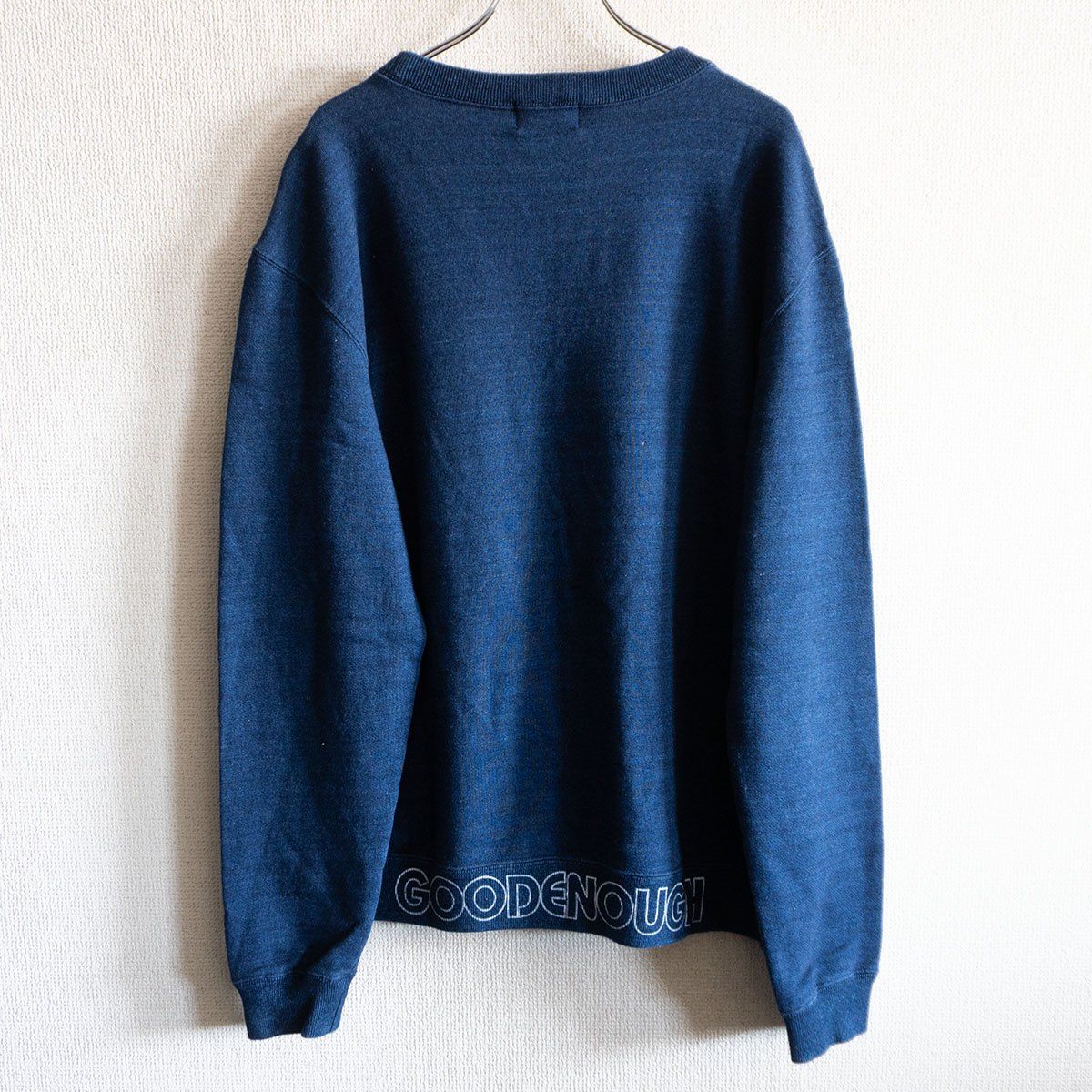 GOOD ENOUGH / スウェット/M/BLU 希少/ビッグサイズ】GOOD ENOUGH 【MCMXCV 両面プリント スウェット