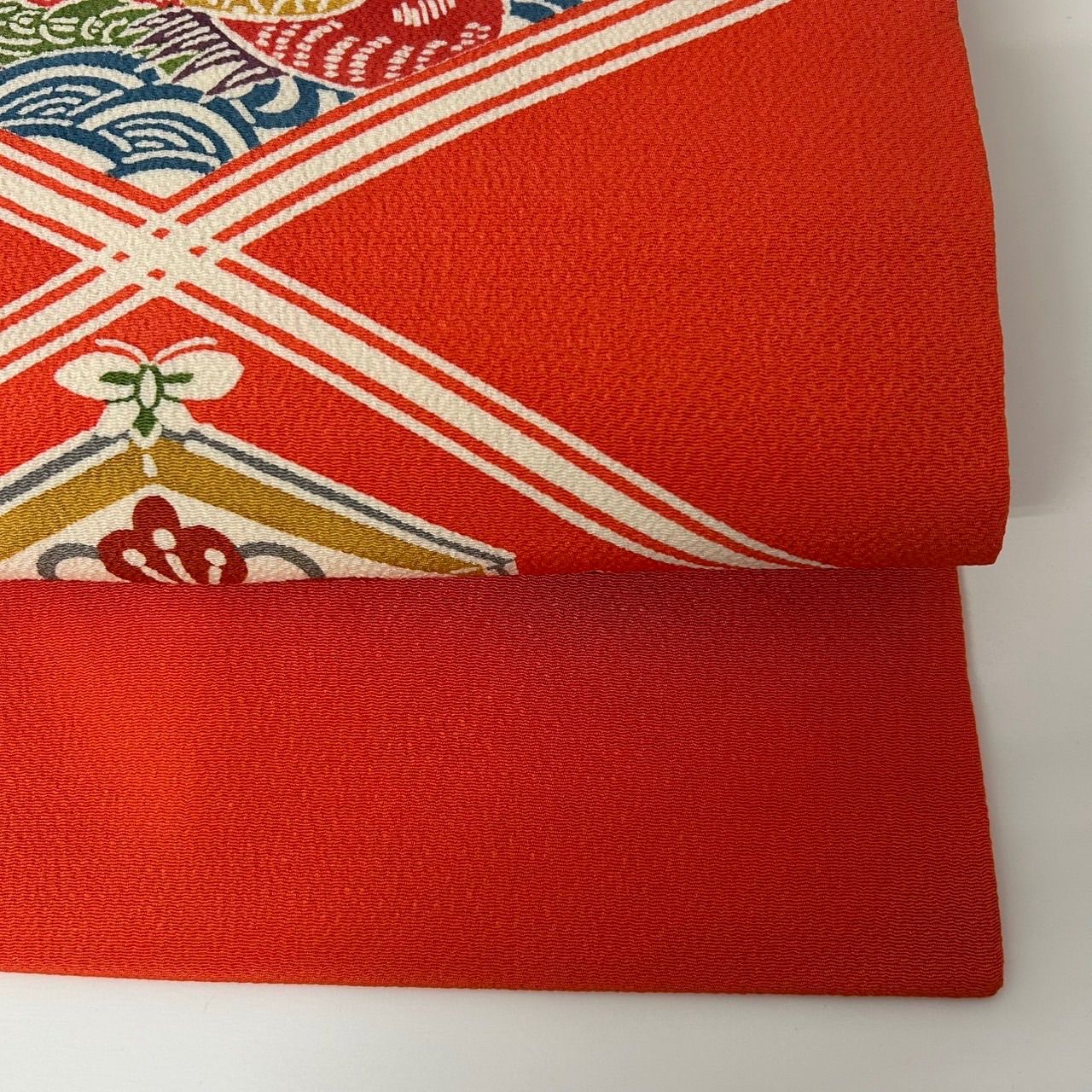 名古屋帯 紅型 型染 縮緬 素敵な染め 九寸 正絹 着物 MA-1681 - メルカリ