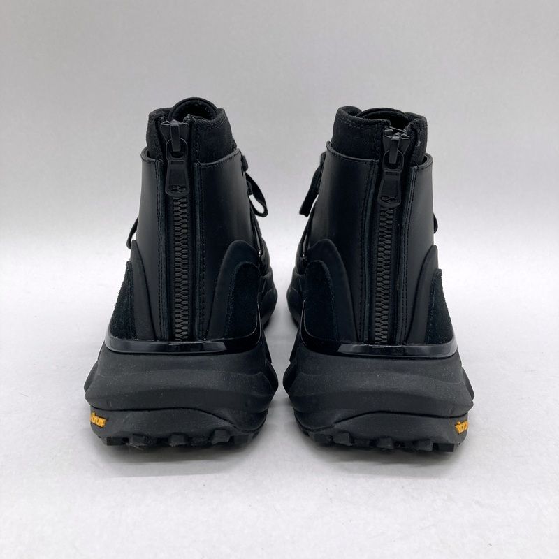 The Viridi anne ザ ヴィリディアン スニーカー バック ジップ VI 3686 09 レザー ミッドカット メンズ サイズ1 ブラック 靴 B 15386