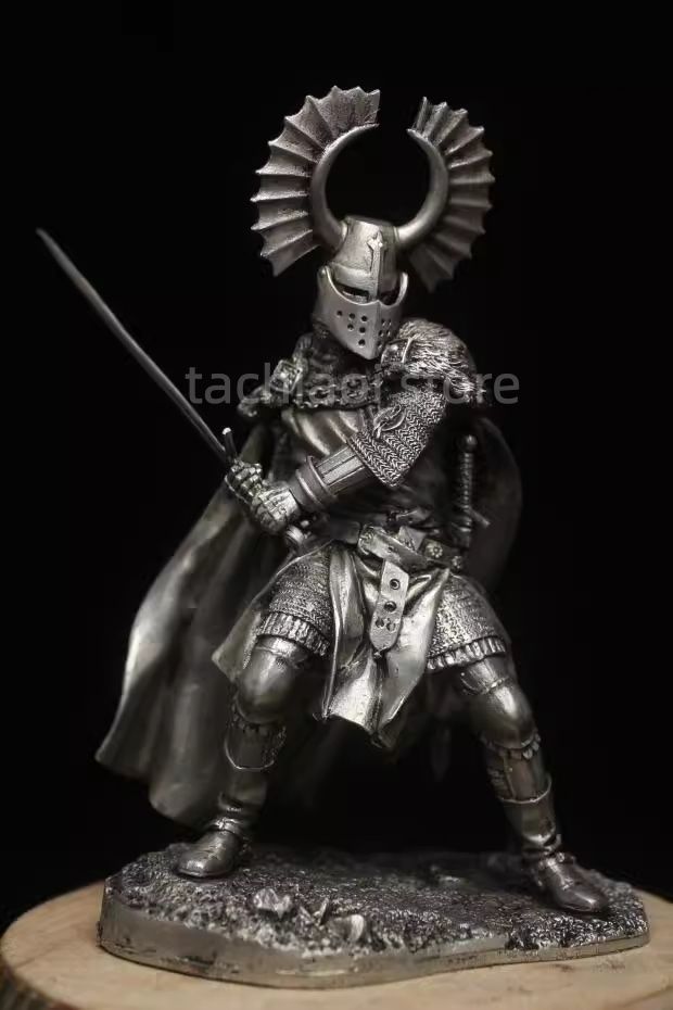 1 18 90 mm スズ合金 古代兵士 フィギュア 中世 十字軍 チュートン騎士団 完成品 塗装済み 甲冑 騎士