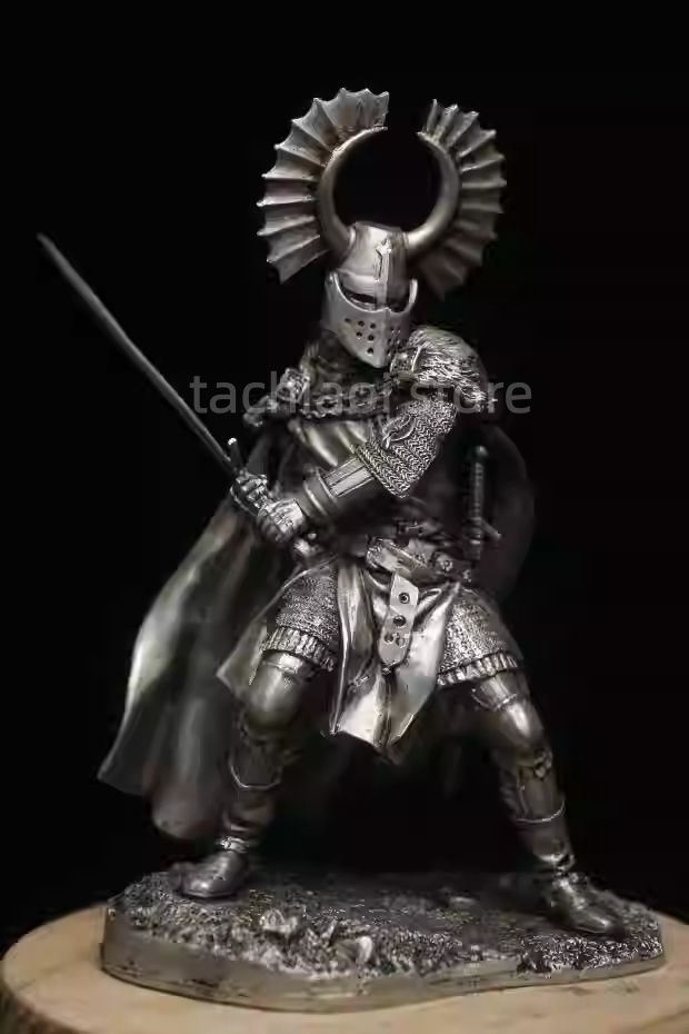 送料無料】1/18 90mm スズ合金 古代兵士 フィギュア 中世 十字軍