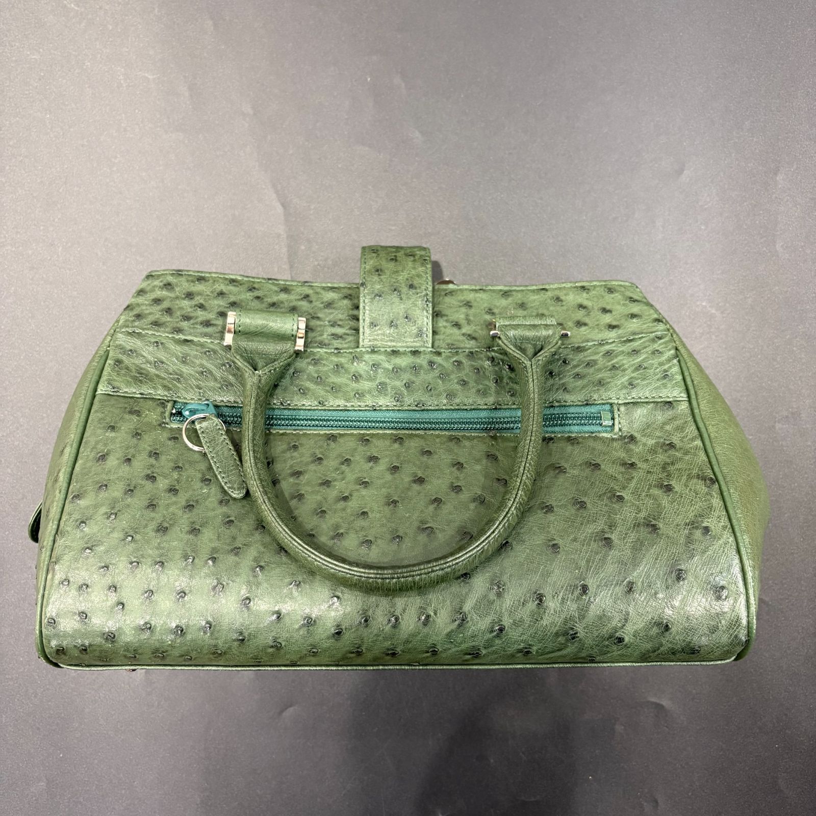 あ　JRA　オーストリッチ レザー　ハンドバッグ レザー オーストリッチ ハンドバッグ JRA B25113621 - メルカリ