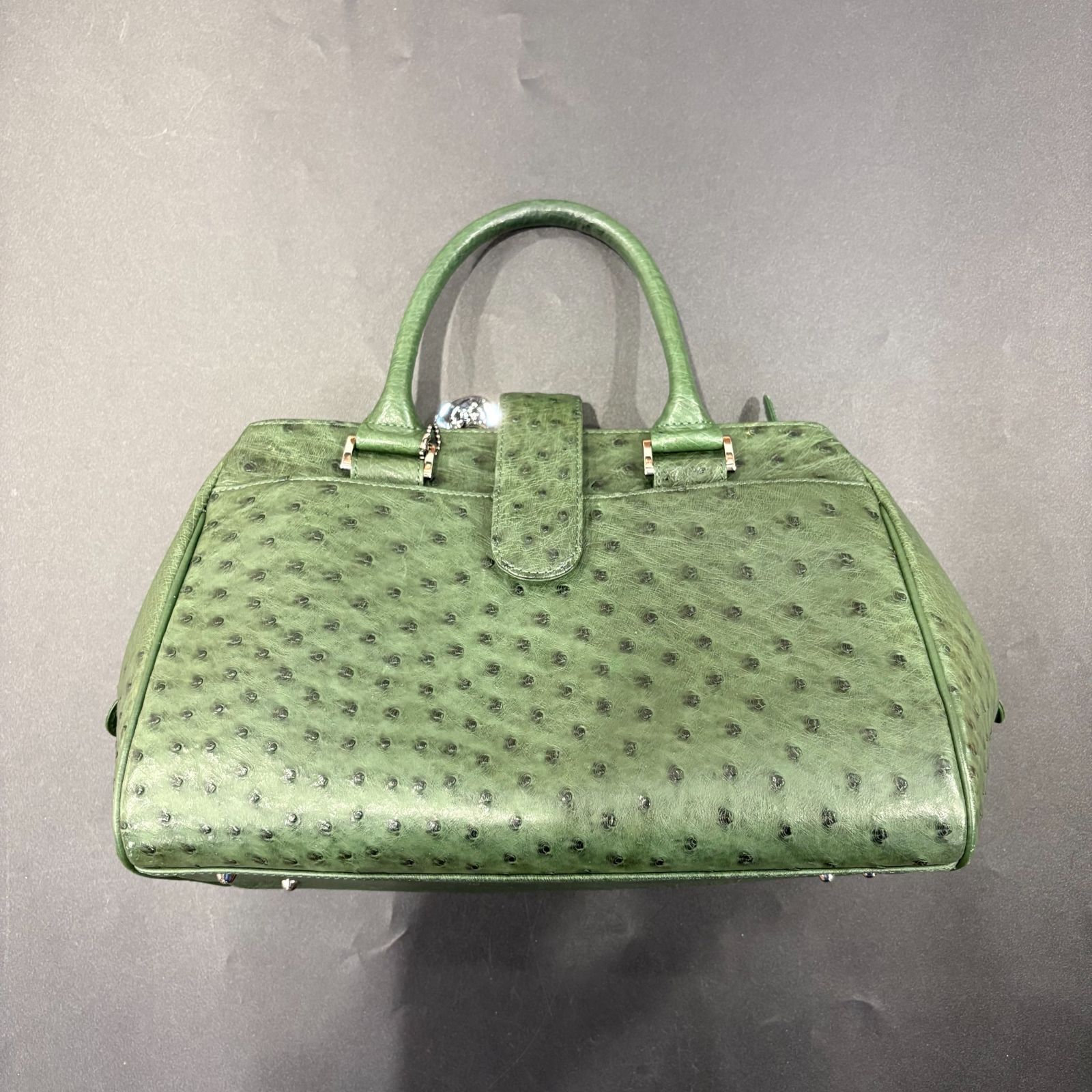 レザー オーストリッチ ハンドバッグ JRA B25113621 - メルカリ