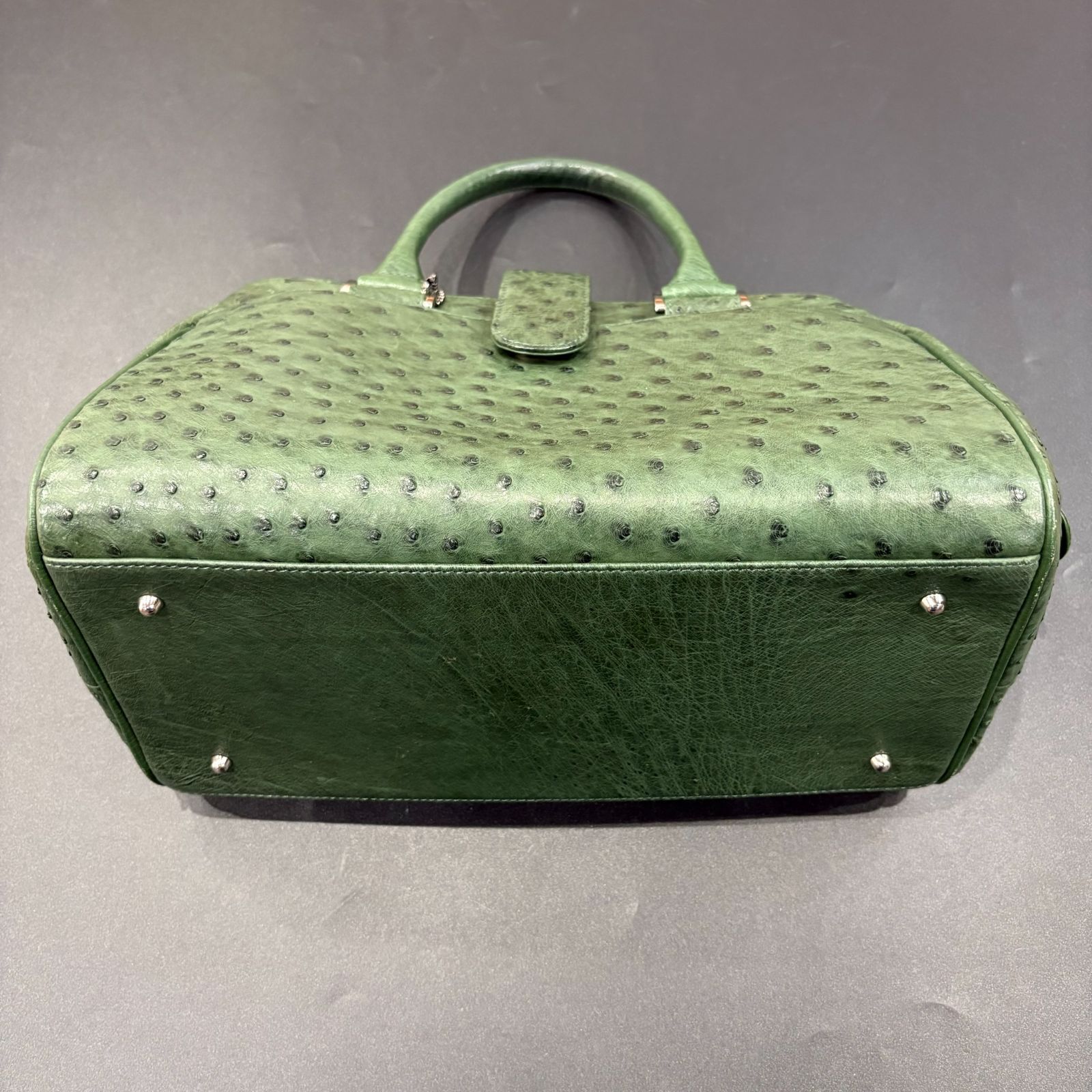 レザー オーストリッチ ハンドバッグ JRA B25113621 - メルカリ