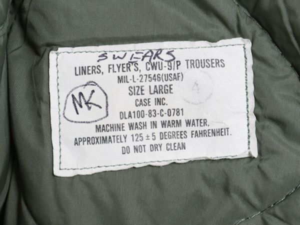 お得なクーポン配布中!】 80s 米軍実物 USAF CWU-9/P 中綿