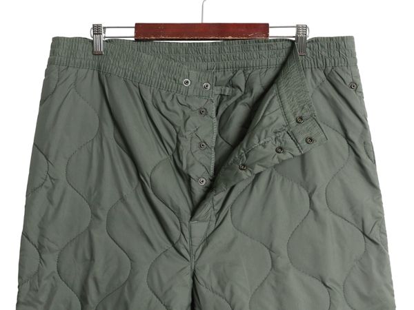 80s 米軍実物 USAF CWU-9/P 中綿 キルティング ライナー パンツ LARGE 83年製 ヴィンテージ ミリタリー 軍物 エアフォース セージ グリーン お得なクーポン配布中!】 80s 米軍実物 USAF CWU-9/P 中綿