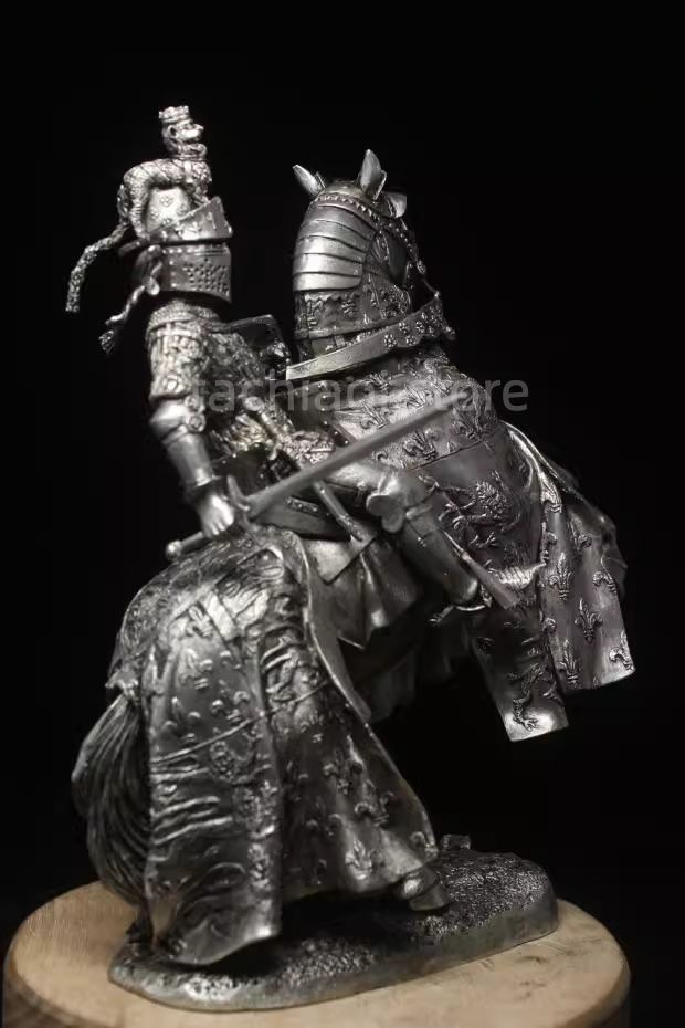1 24 75 mm スズ合金 古代兵士 フィギュア イングランド 黒王子 エドワード 完成品 塗装済み 百年戦争 騎士 甲冑 プリンス オブ ウェールズ