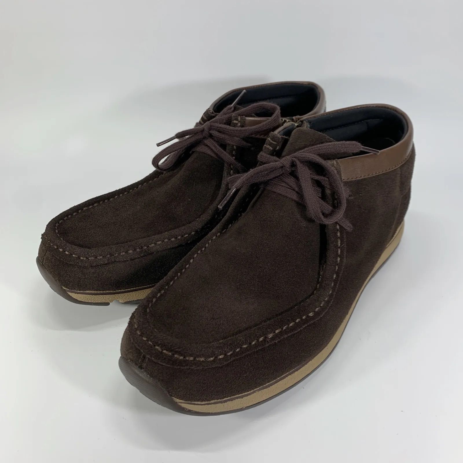 ◯ REGAL Walker リーガルウォーカー ワラビー ブーツ ダークブラウン 25.5 EEE サイドジップ スエード