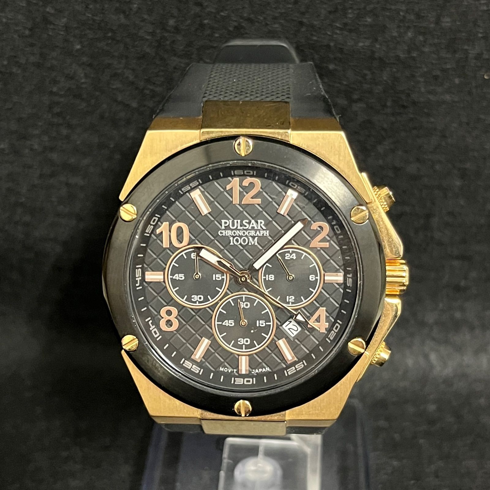 稼働品】 SEIKO PULSAR VD53-X127 腕時計 セイコー パルサー 電池交換