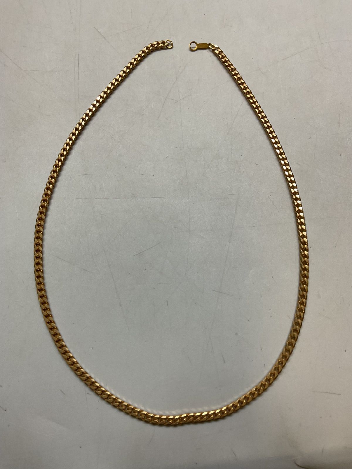 SN 684 喜平 ゴールドネックレス K 18 GP 刻印 首周り45 cm 重量15.3 g アンティーク