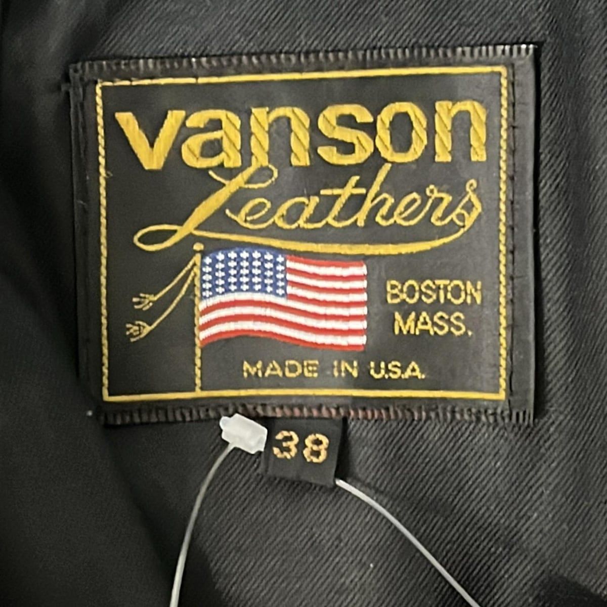 VANSON バンソン ライダースジャケット サイズ38 M メンズ - 黒 春 秋物 レザー