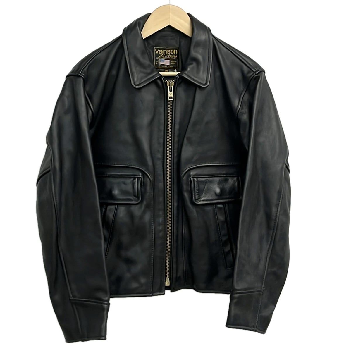 VANSON(バンソン) ライダースジャケット サイズ36 - 黒 春・秋物