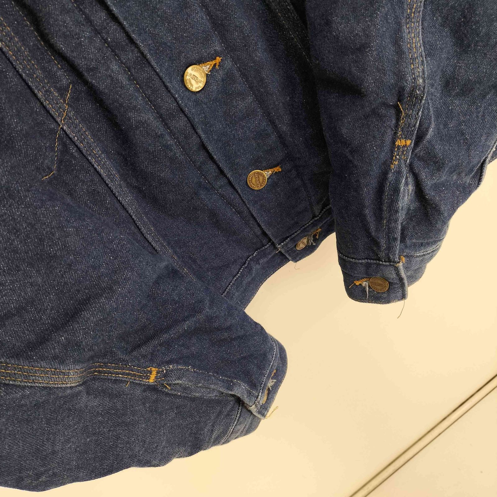 カーハート Carhartt 80S 星タグ USA製 デニム トラッカー ジャケット