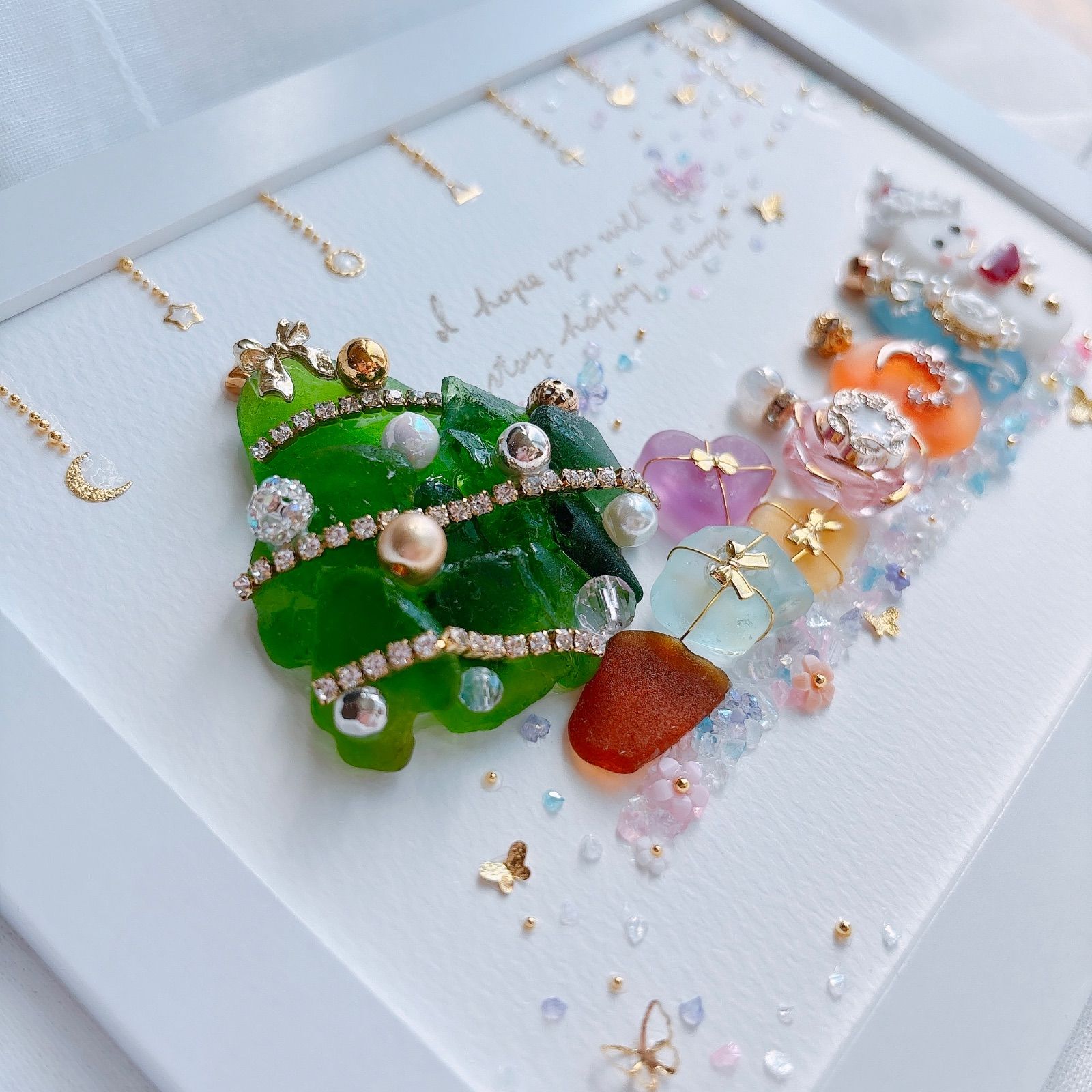 シーグラスアート　限定品　クリスマス　ドレス インテリア　雑貨　プリンセス c1f4e3cff64420b29ef7c3eb2c6a82