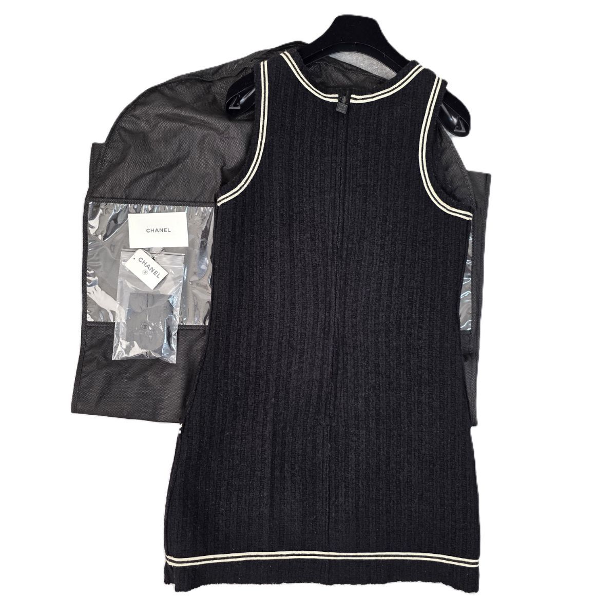 07A 2007年 CHANEL シャネル ヴィンテージ ウール ツイード ライン入り