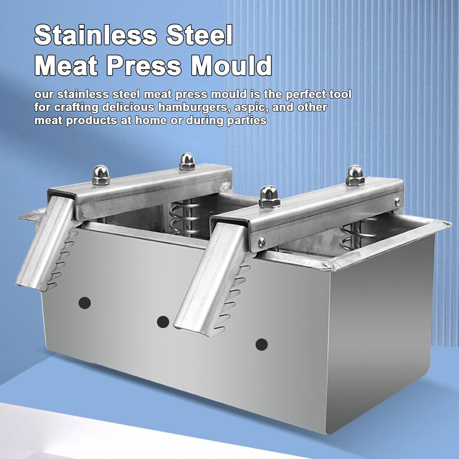 推薦 肉プレスツール成形ツール 圧縮スプリング付きステンレス鋼肉プレス金型 詰め物 ハンバーガー スライダー バーベキュー グリル 牛肉用の牛肉ブロック作成ボックス 1 5 kg